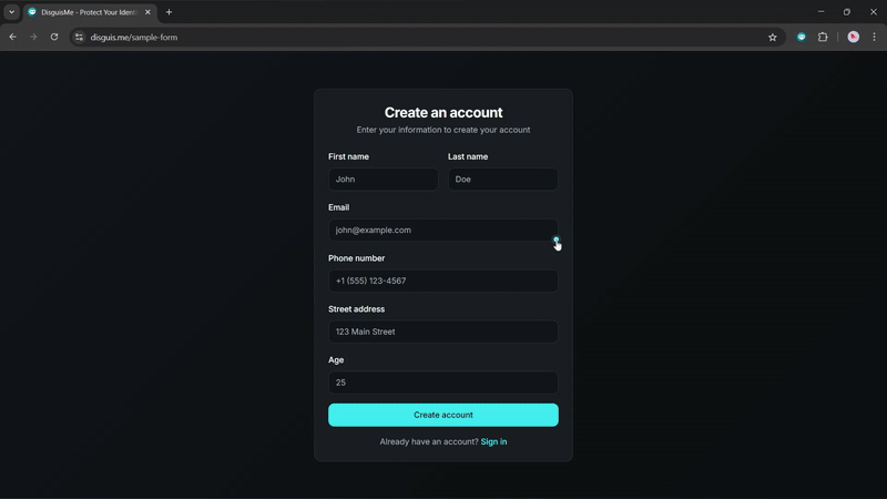 DisguisMe screenshot 1